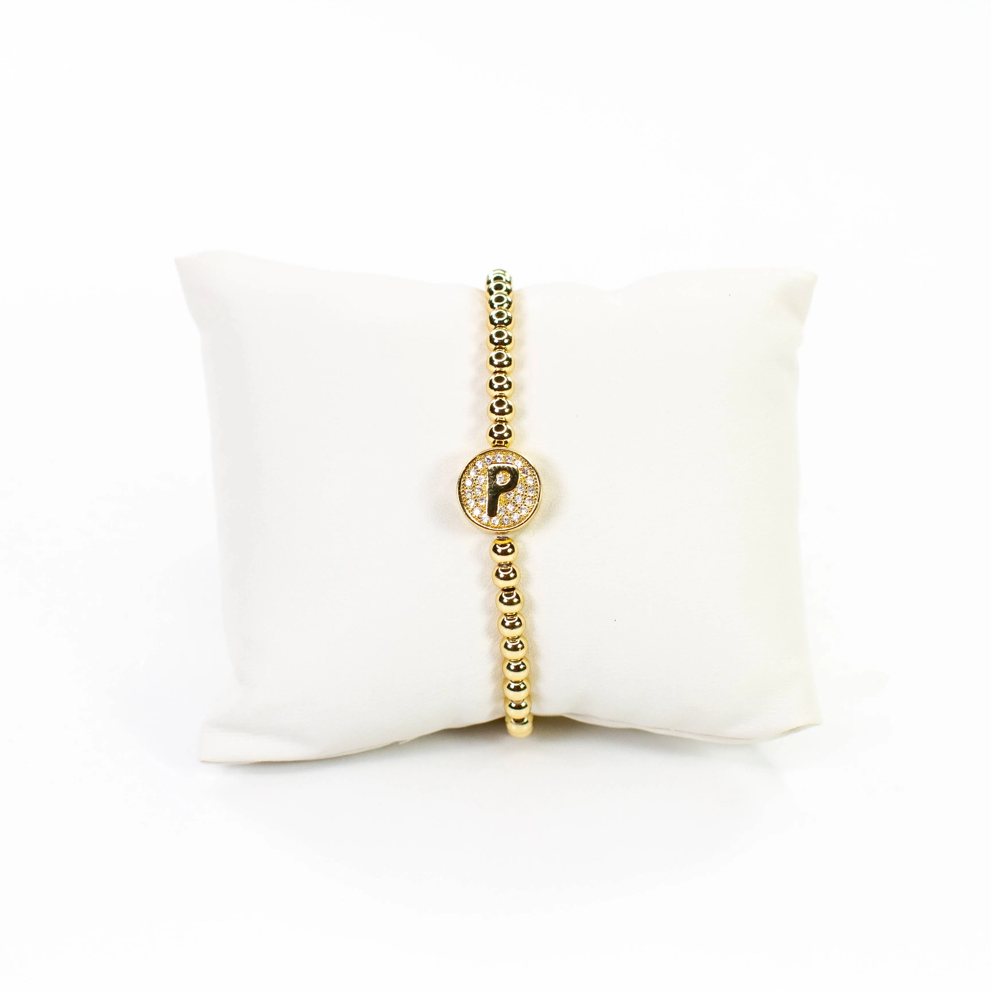 Initial Simulated Diamond Bracelet: J